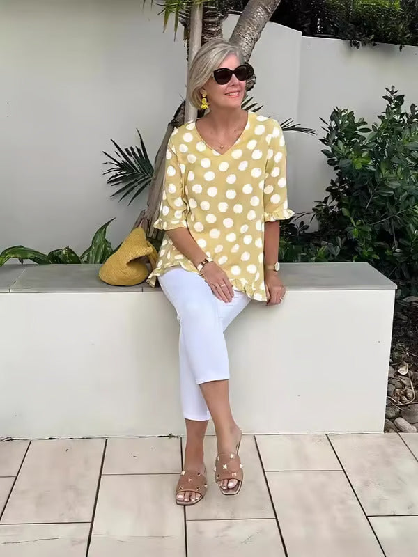 MARINA | POLKA DOT PRINTED BLOUSE