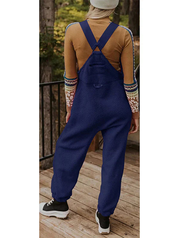 Ela - Thermal Fleece Overalls for Women with Zipped Pockets