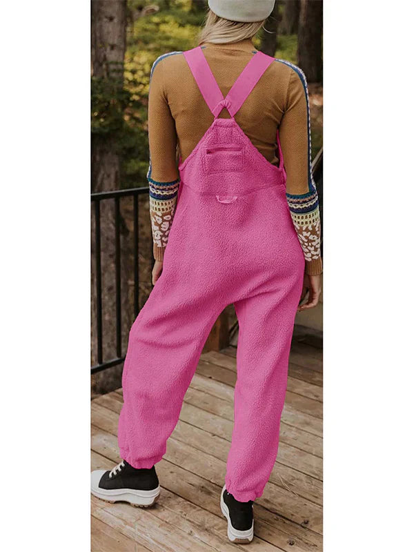 Ela - Thermal Fleece Overalls for Women with Zipped Pockets