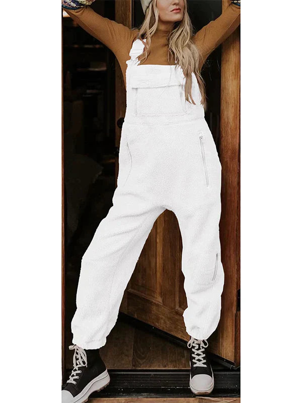 Ela - Thermal Fleece Overalls for Women with Zipped Pockets