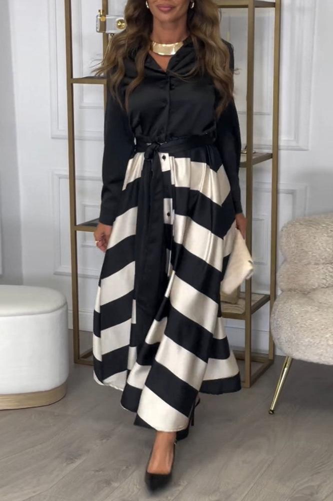 Emma | Elegant Striped Dress