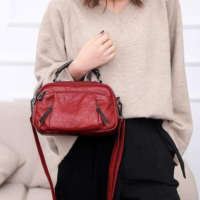 Scarlett - Handmade Multi Pocket Soft Leather Bag