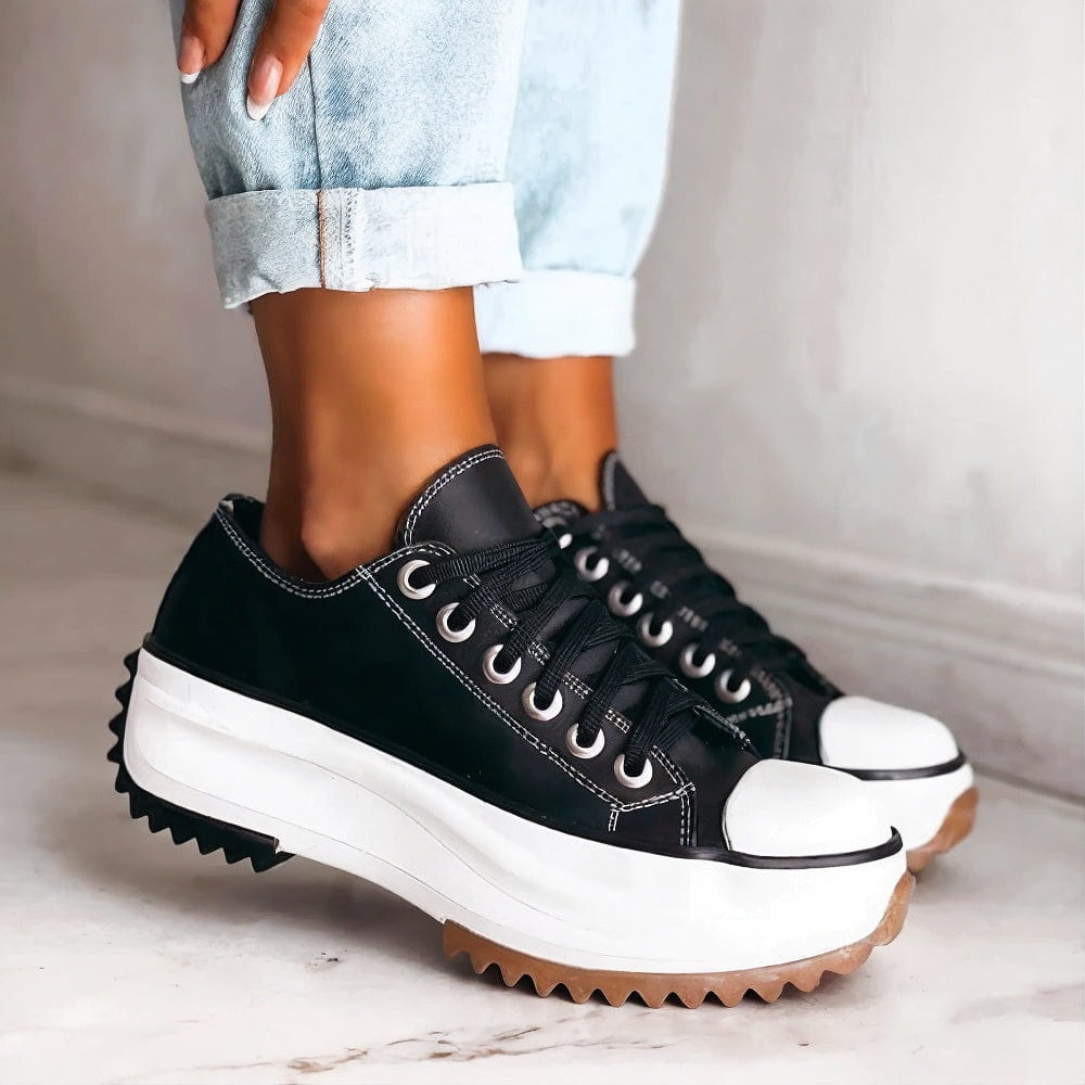 SAMMI | Leather Plateau Sneakers