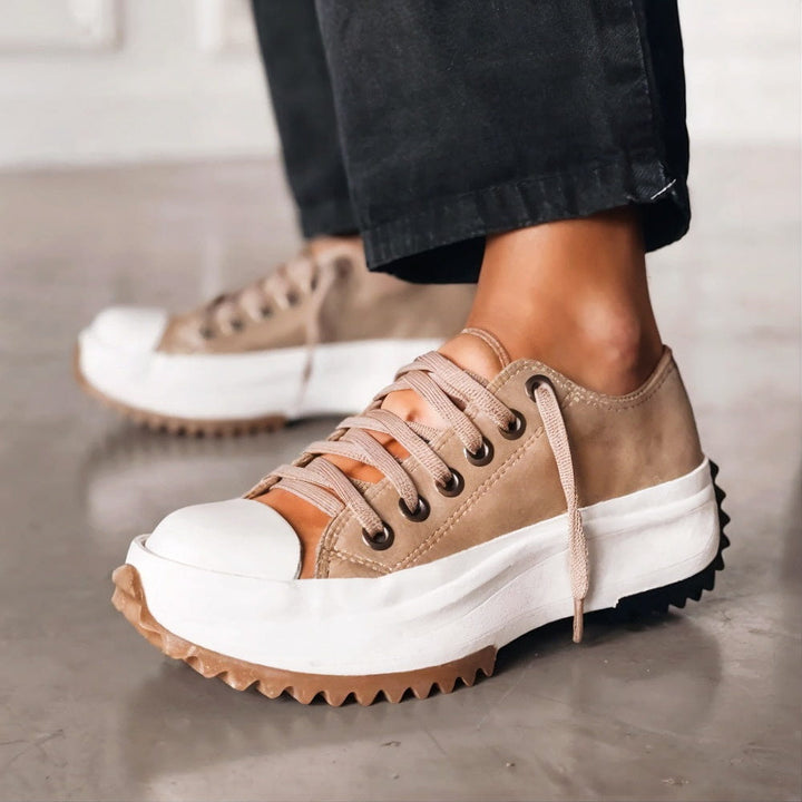 SAMMI | Leather Plateau Sneakers