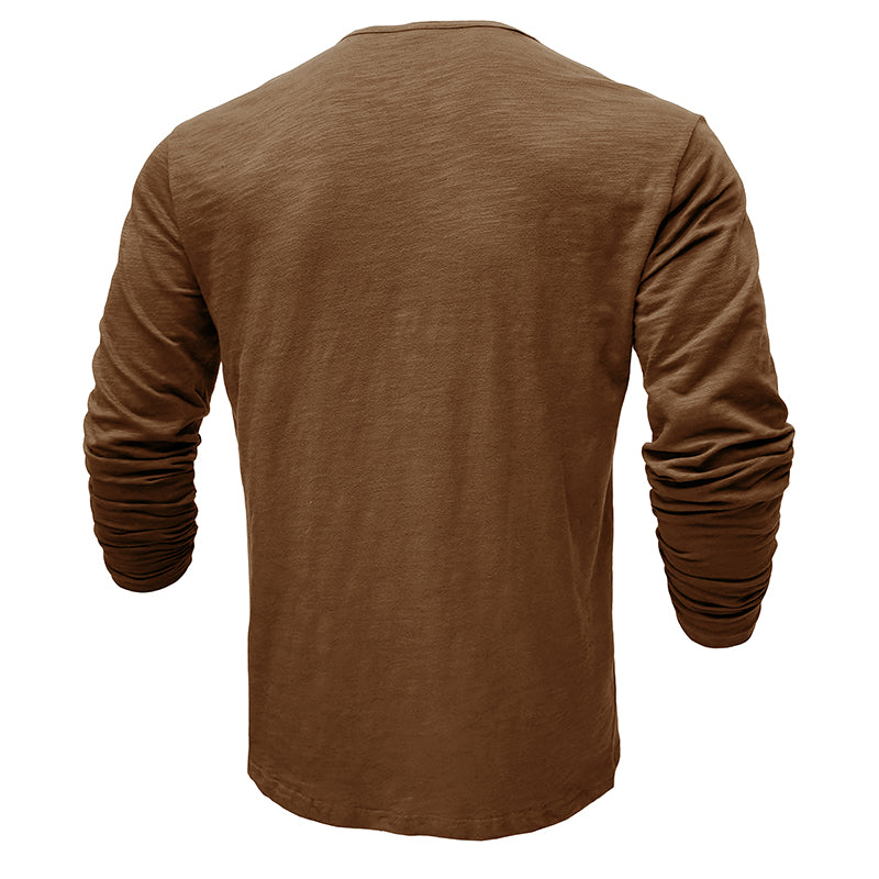 Cotton Long Sleeve Henley