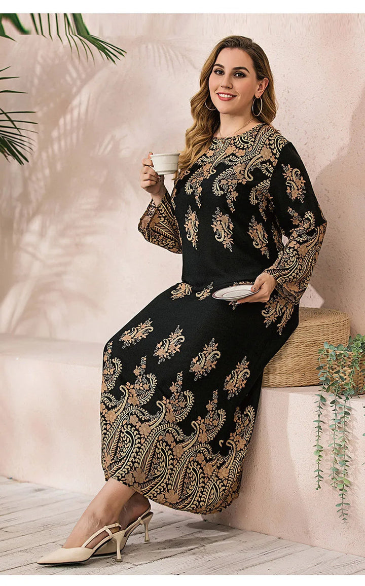 Plus Size Lace-up Dress