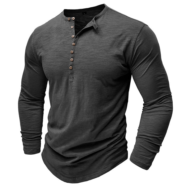 Cotton Long Sleeve Henley