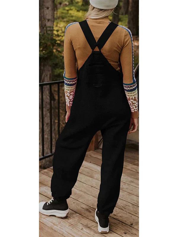 Ela - Thermal Fleece Overalls for Women with Zipped Pockets