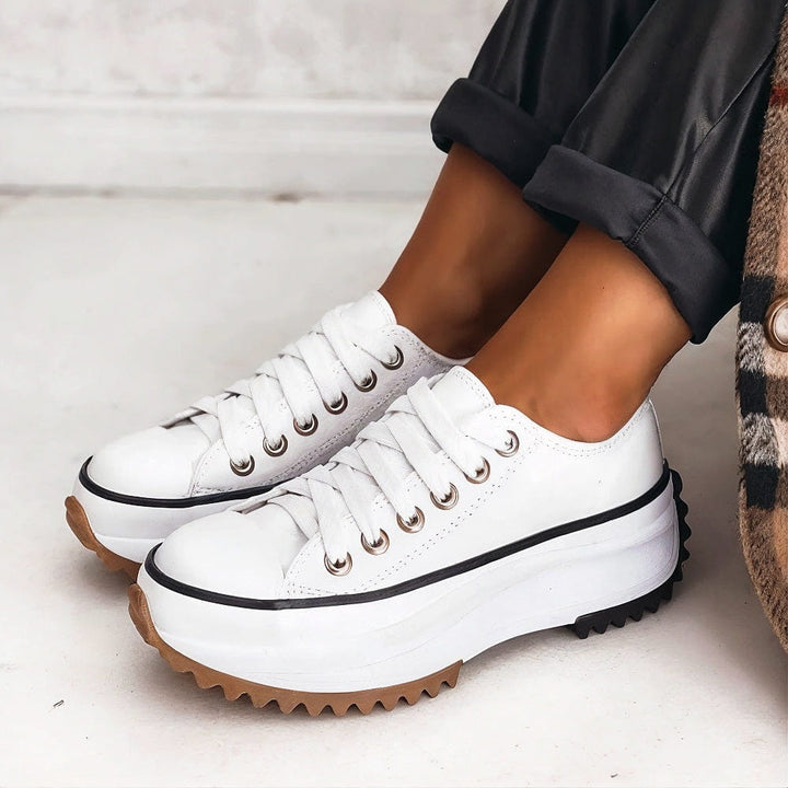 SAMMI | Leather Plateau Sneakers