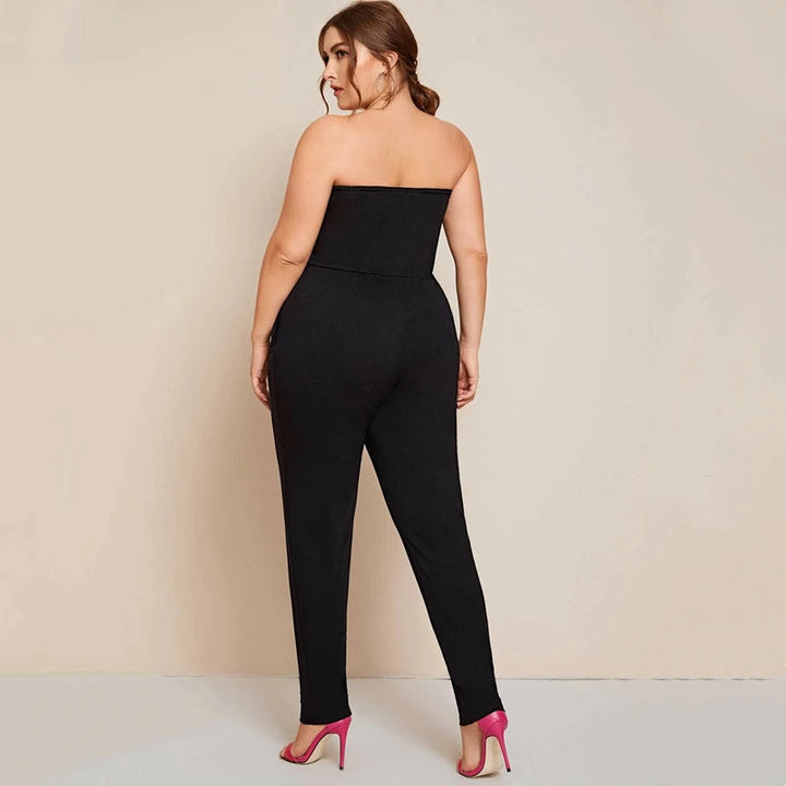 Plus Size Strapless Jumpsuit