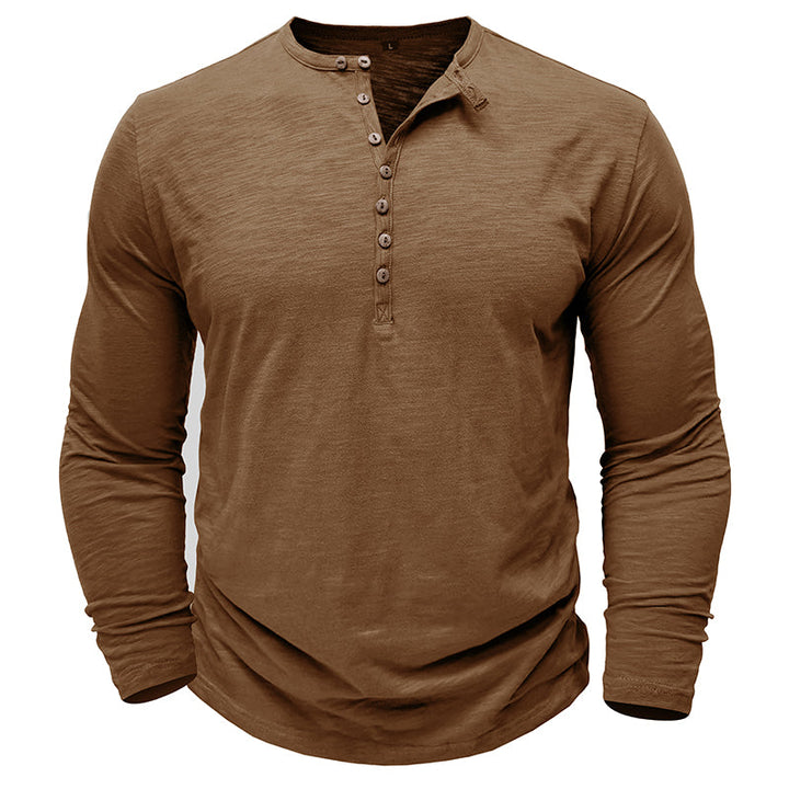 Cotton Long Sleeve Henley