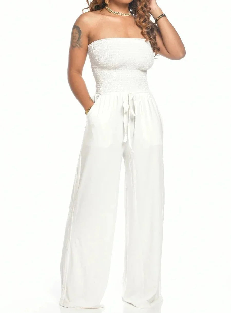 Zoe - New strapless jumpsuit at the waist