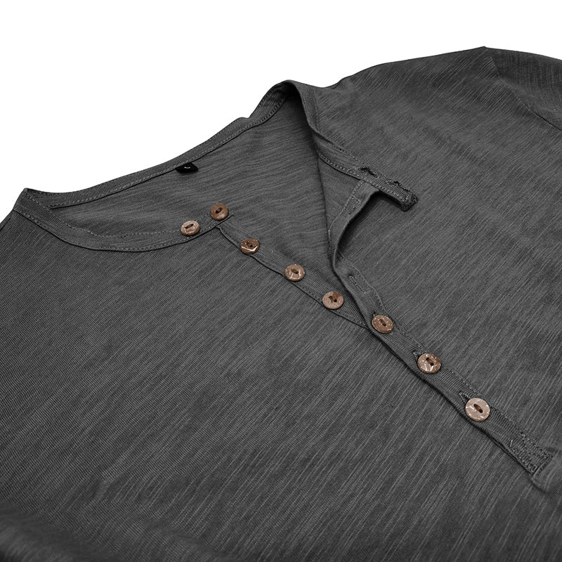 Cotton Long Sleeve Henley