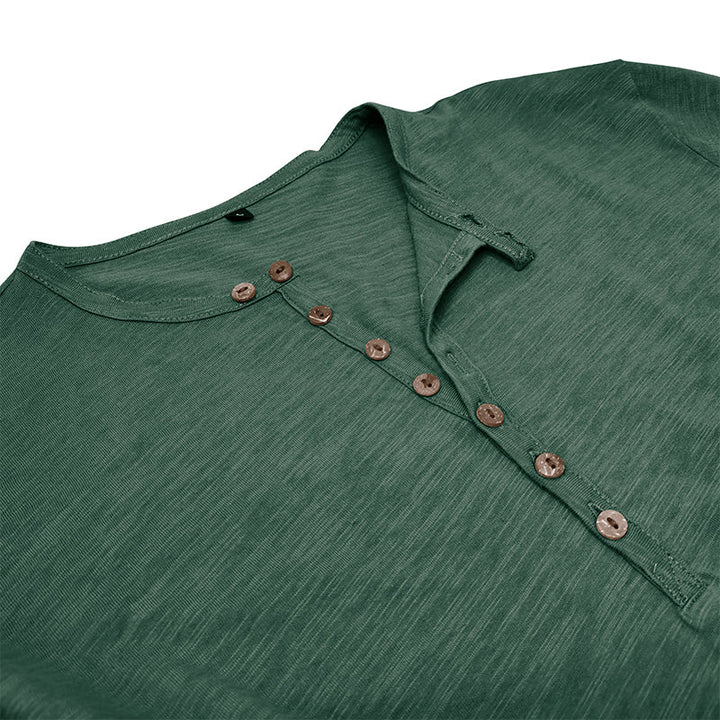 Cotton Long Sleeve Henley