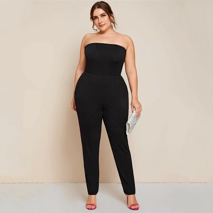 Plus Size Strapless Jumpsuit