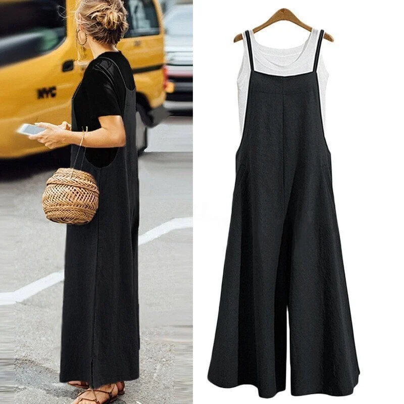 Nicole - Women's Oversized Sleeveless Casual Jumpsuit