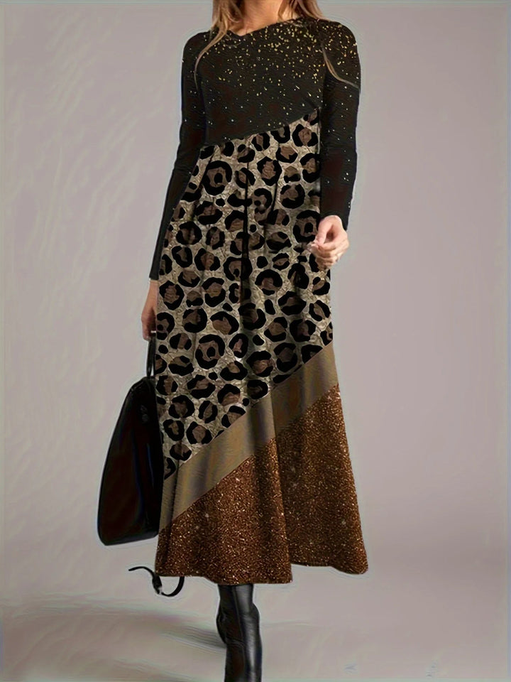 Plus Size Leopard Print Dress