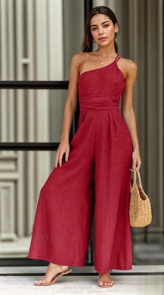 Virginia - Classic Loose-Fitting Jumpsuit at the Waist