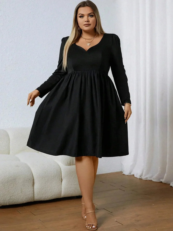 Plus Size Casual V-Neck Dress