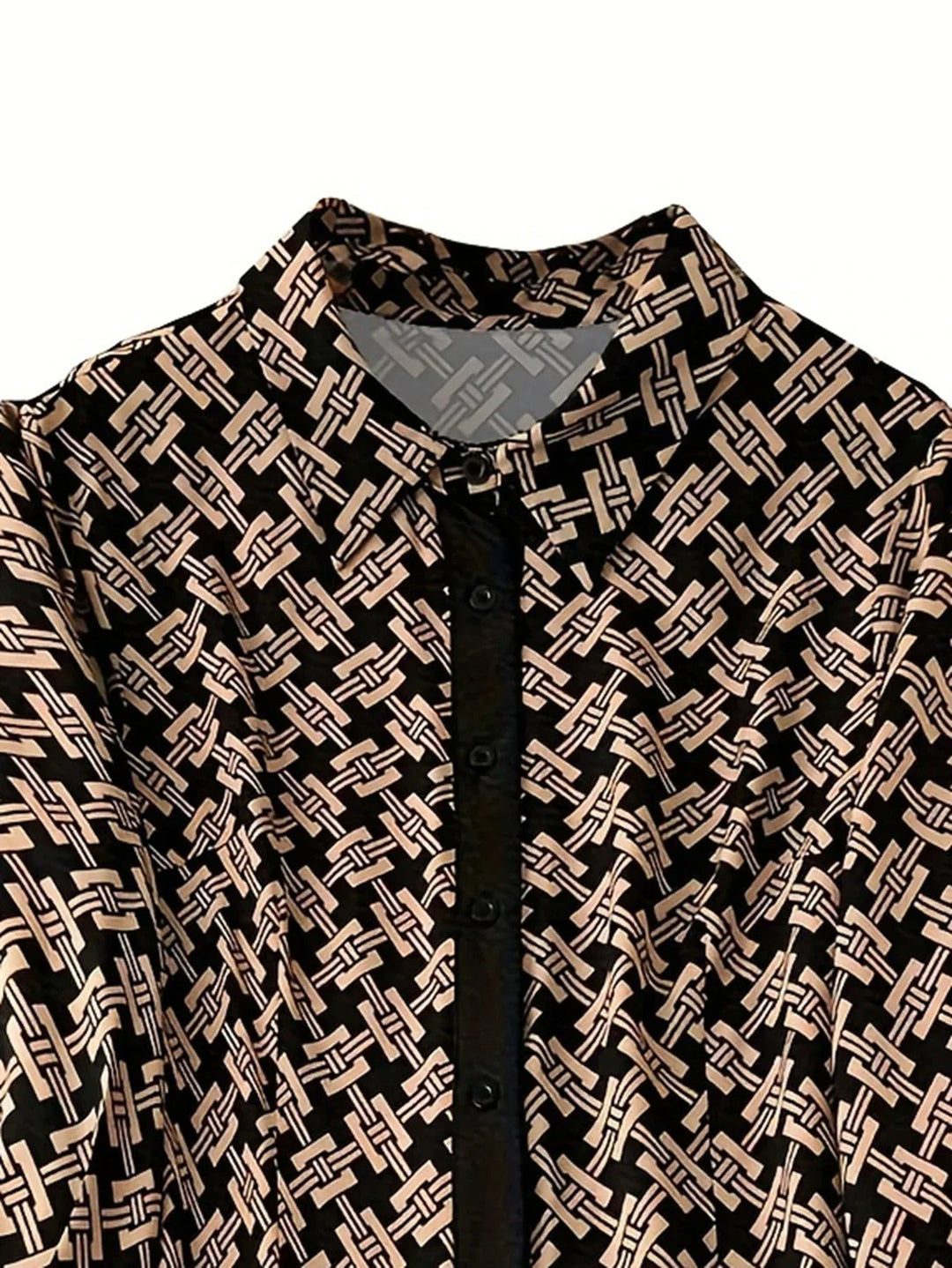 Plus Size Geometric Shirt