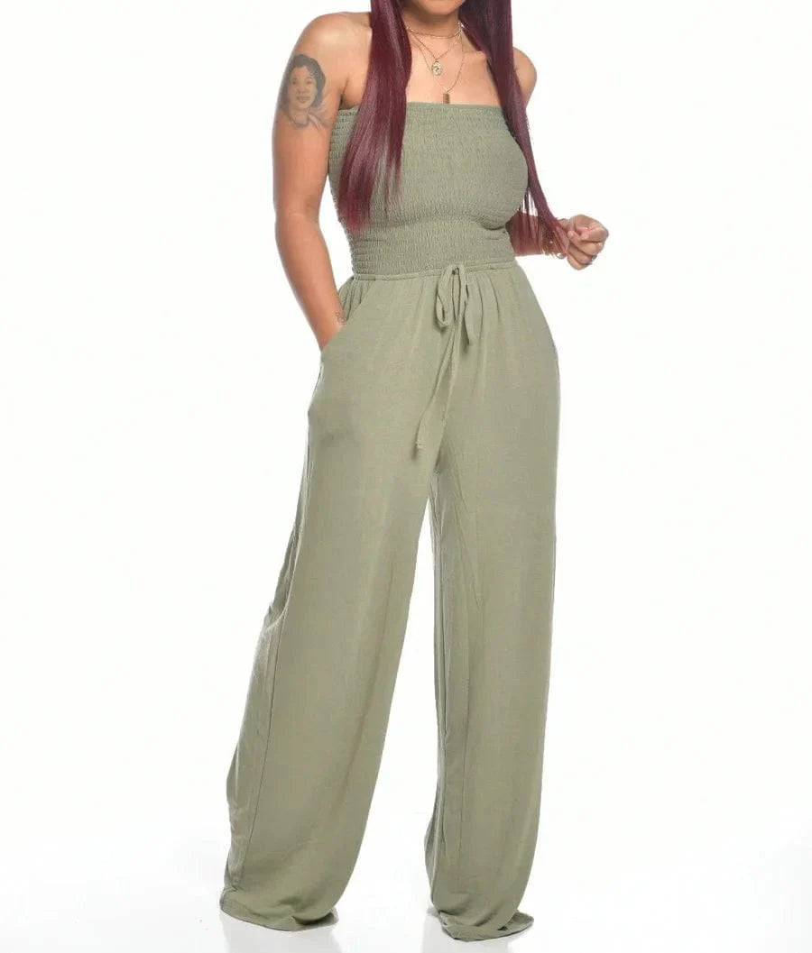 Zoe - New strapless jumpsuit at the waist