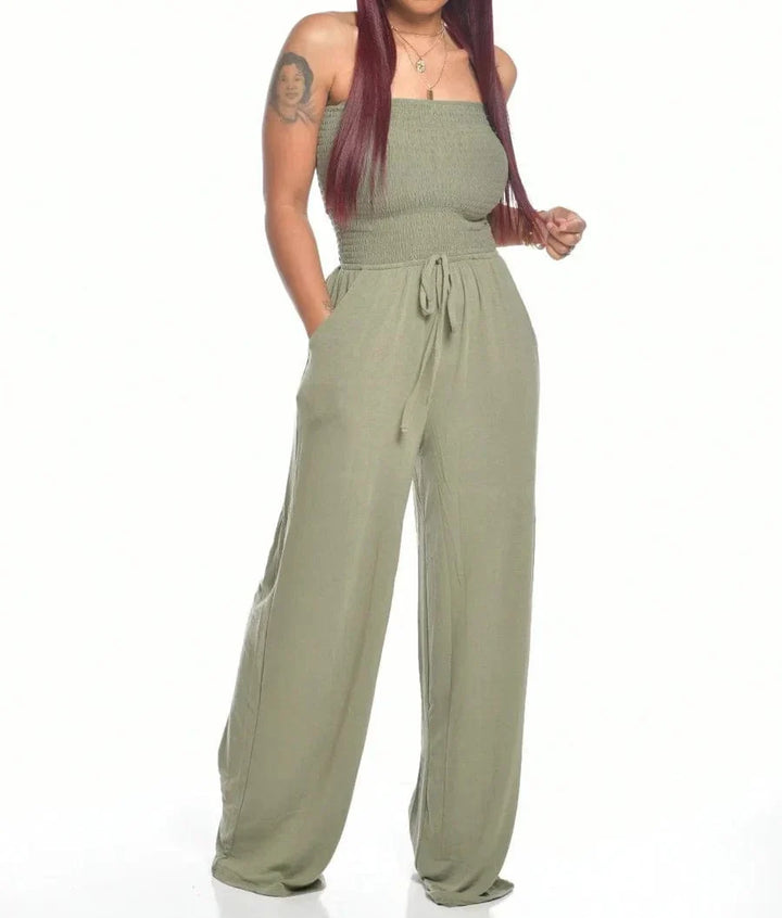 Zoe - New strapless jumpsuit at the waist