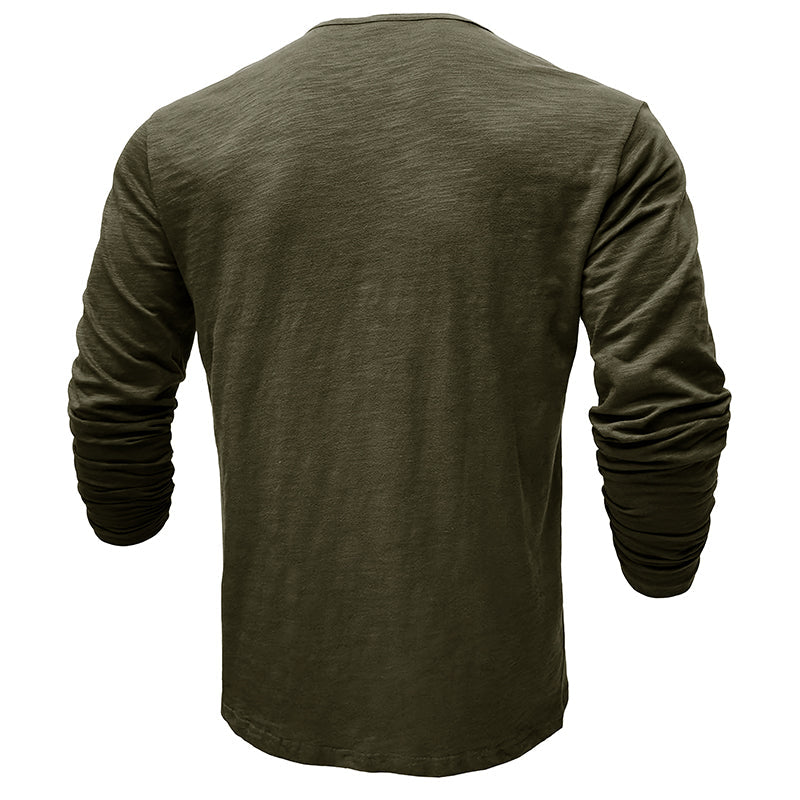 Cotton Long Sleeve Henley