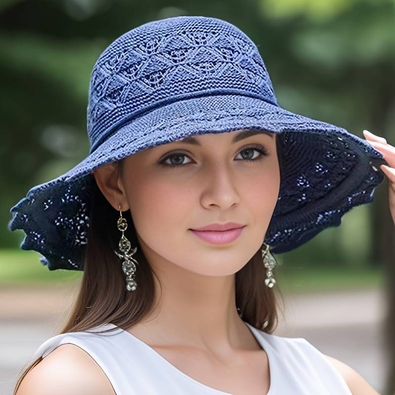 Bria | Elegant wide-brimmed folding sun hat