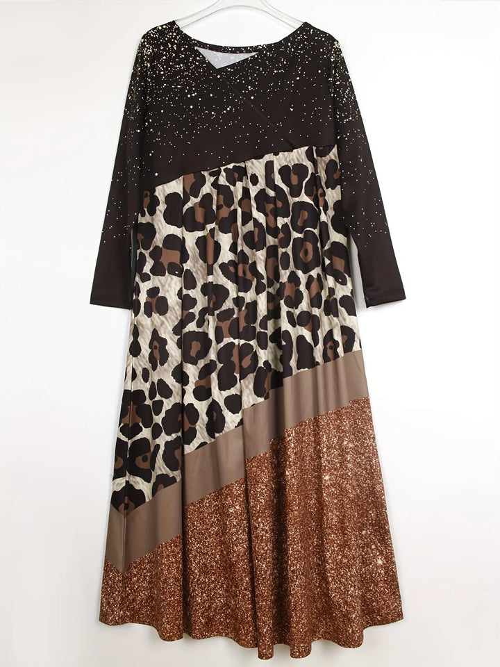 Plus Size Leopard Print Dress