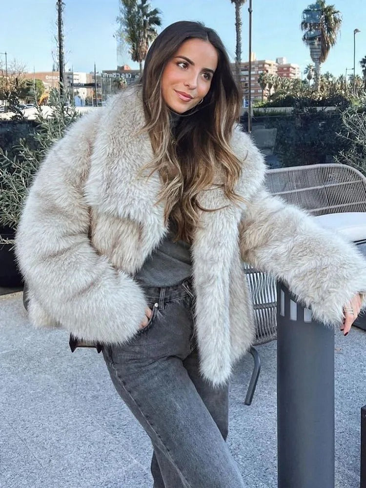 Elevate Your Style with the Auralis Chic Faux Fur Jacket