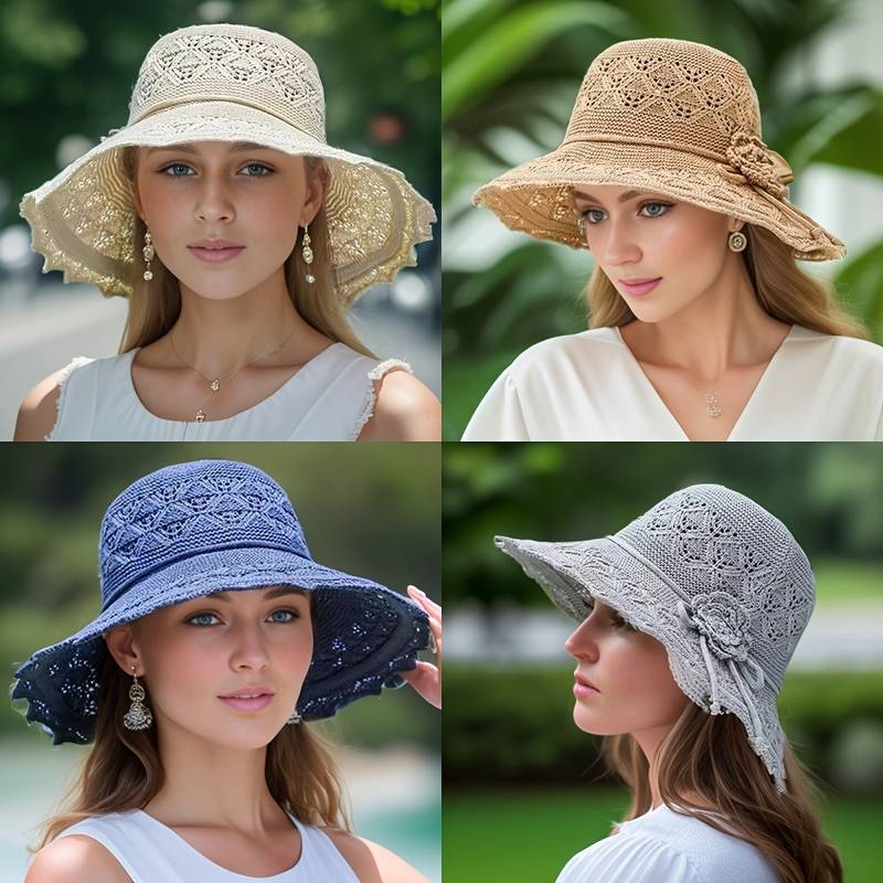 Bria | Elegant wide-brimmed folding sun hat