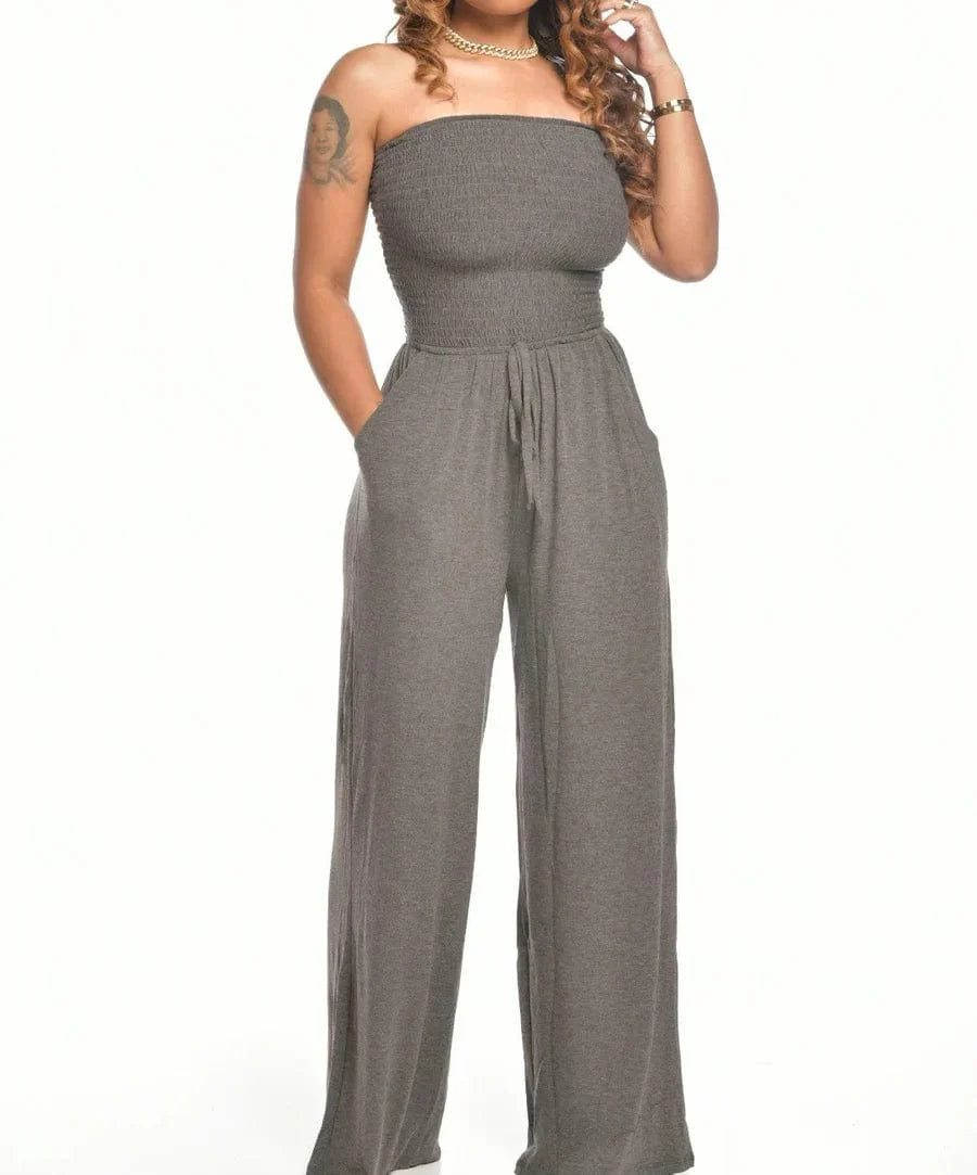 Zoe - New strapless jumpsuit at the waist