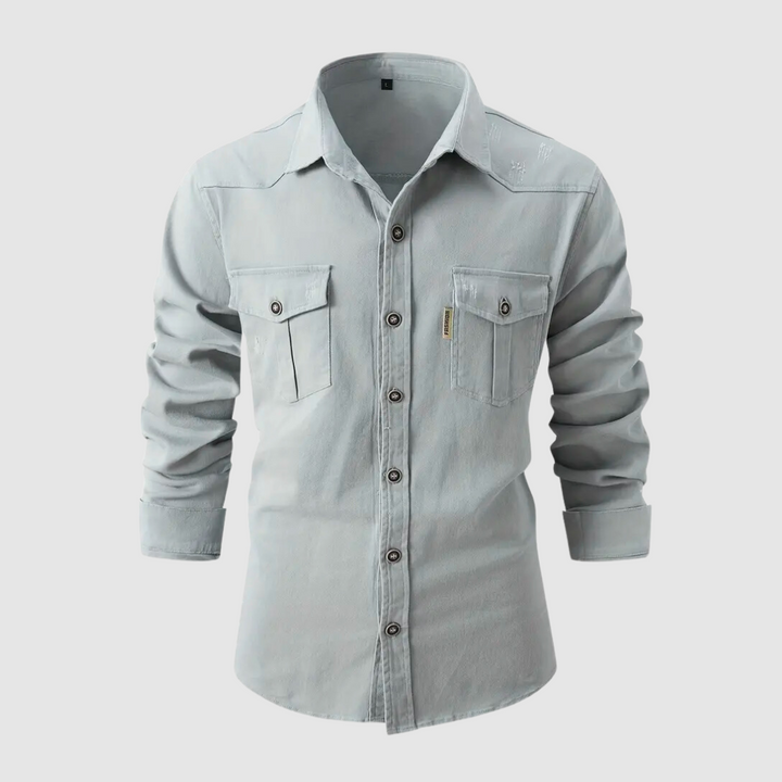 GREG™ - MEN'S BUTTON LONG SLEEVE BLOUSE