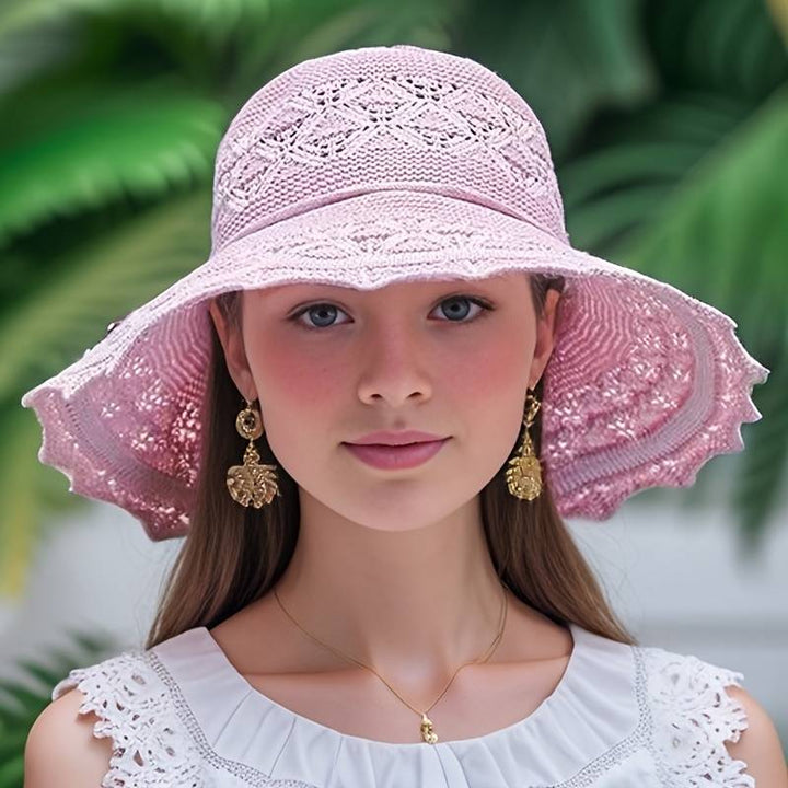 Bria | Elegant wide-brimmed folding sun hat