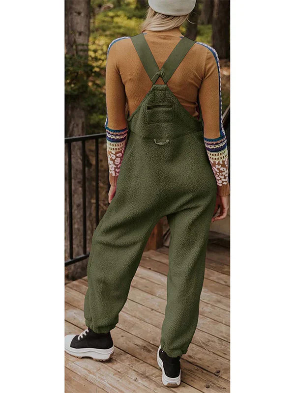 Ela - Thermal Fleece Overalls for Women with Zipped Pockets