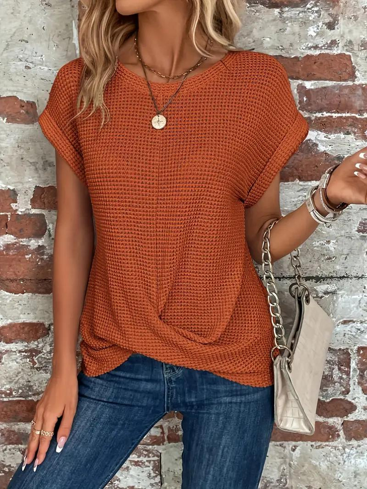 Serene Knotted Detail Relaxed Top | Mia