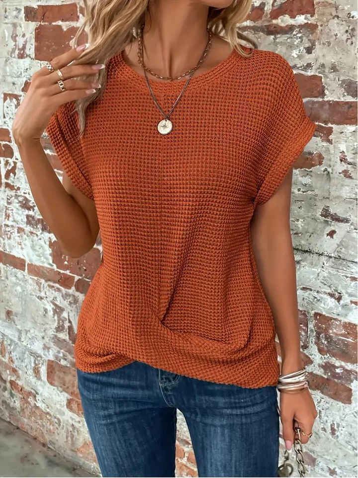 Serene Knotted Detail Relaxed Top | Mia