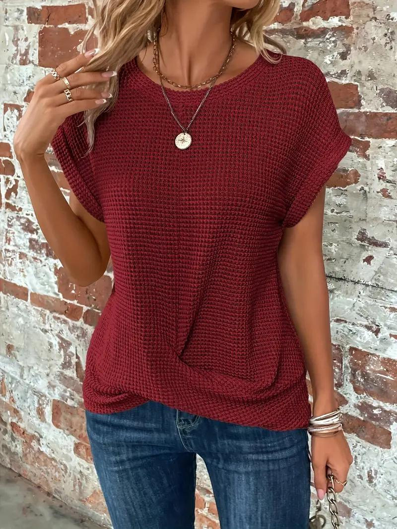 Serene Knotted Detail Relaxed Top | Mia