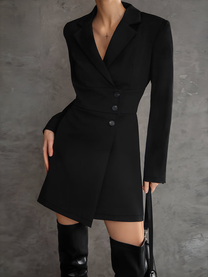 Chic Natalie Long Sleeve Blazer Dress