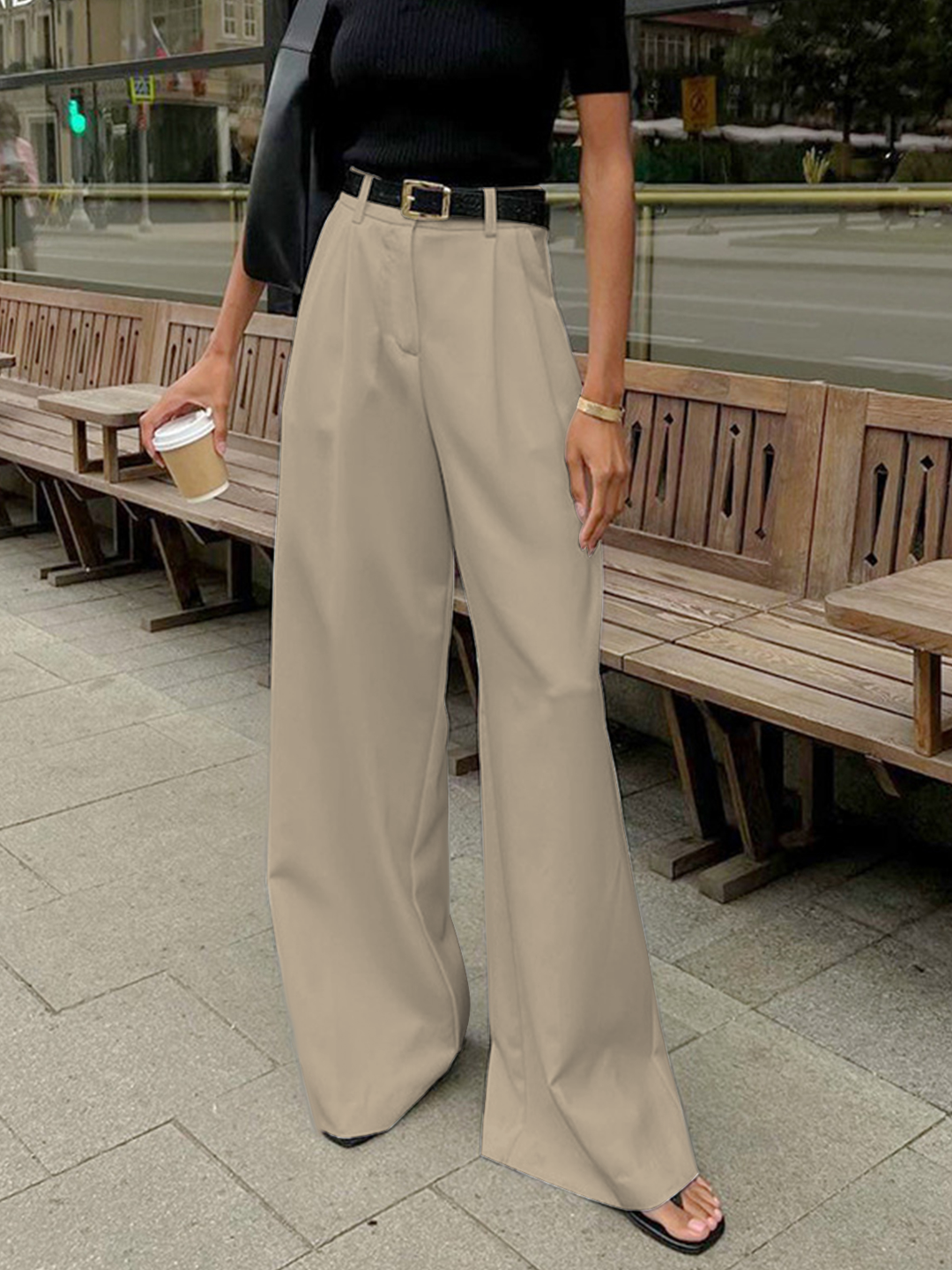 Theodora - Chic Wide Leg Trousers for Effortless Elegance