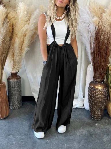 Dreamy soft and loose solid color jumpsuit