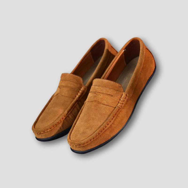 Business Casual Suede Penny Loafers Men