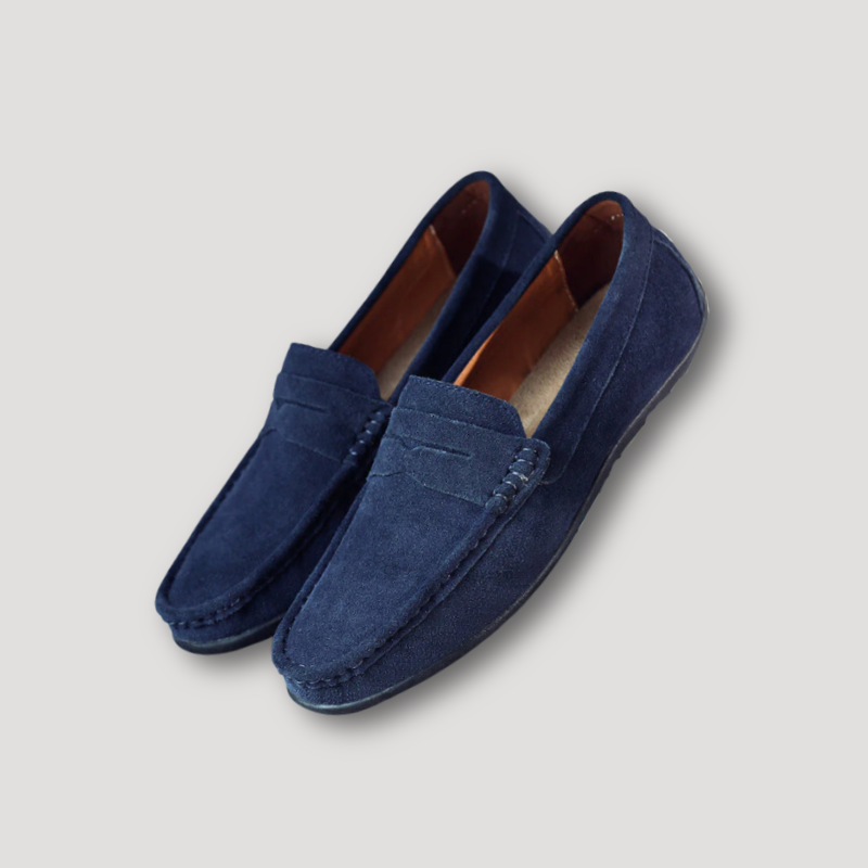 Business Casual Suede Penny Loafers Men