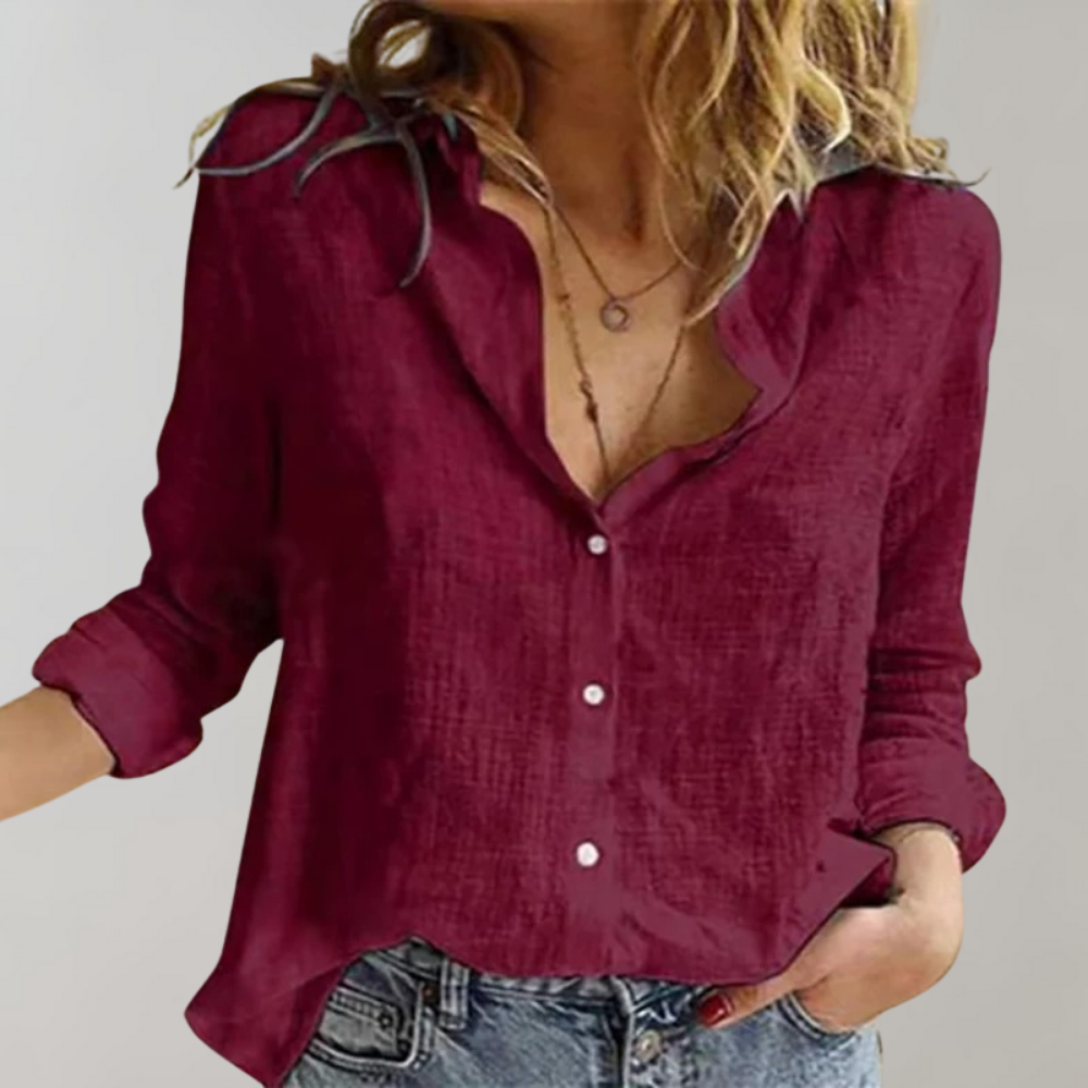 Linen Button-Down Shirt | Scarlett