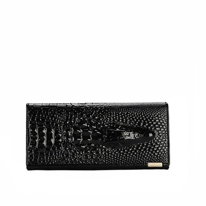 Elegant Croc-Embossed RFID Wallet