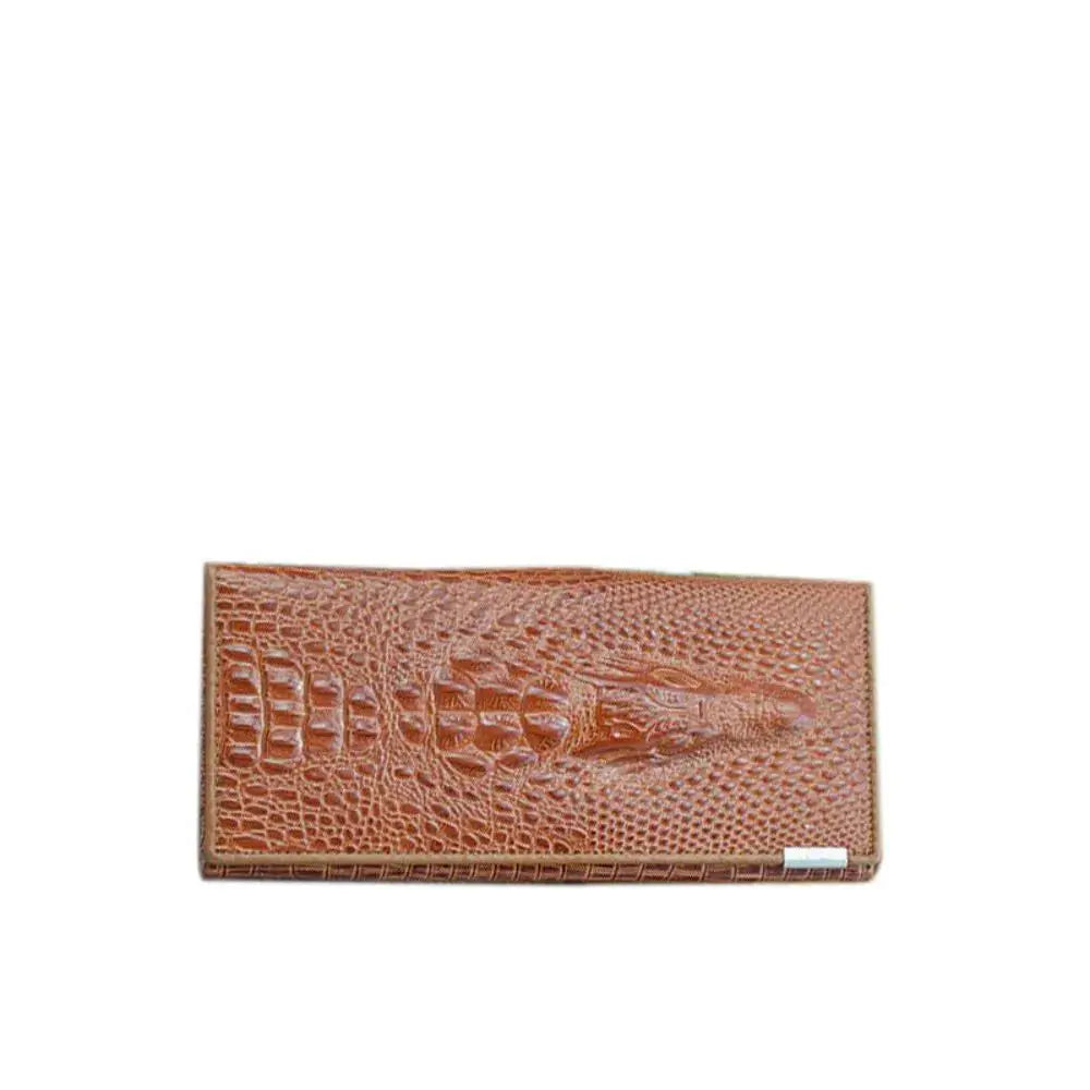 Elegant Croc-Embossed RFID Wallet