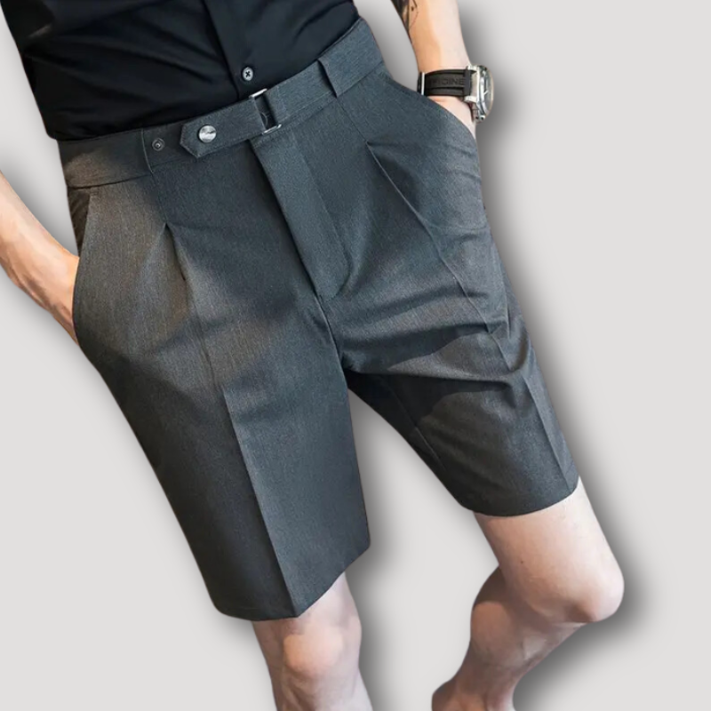 Straight Pleated Chino Shorts Men