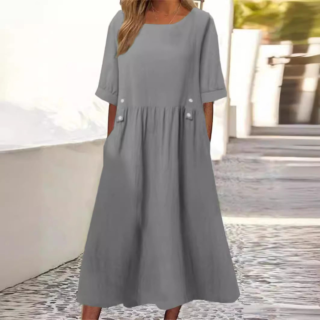 Helene | Summer Cotton-Linen Dress 1+1