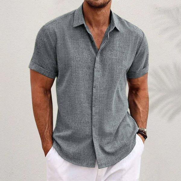 Giancarlo™ | Linen Short-Sleeved Shirt