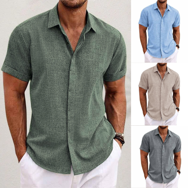 Giancarlo™ | Linen Short-Sleeved Shirt